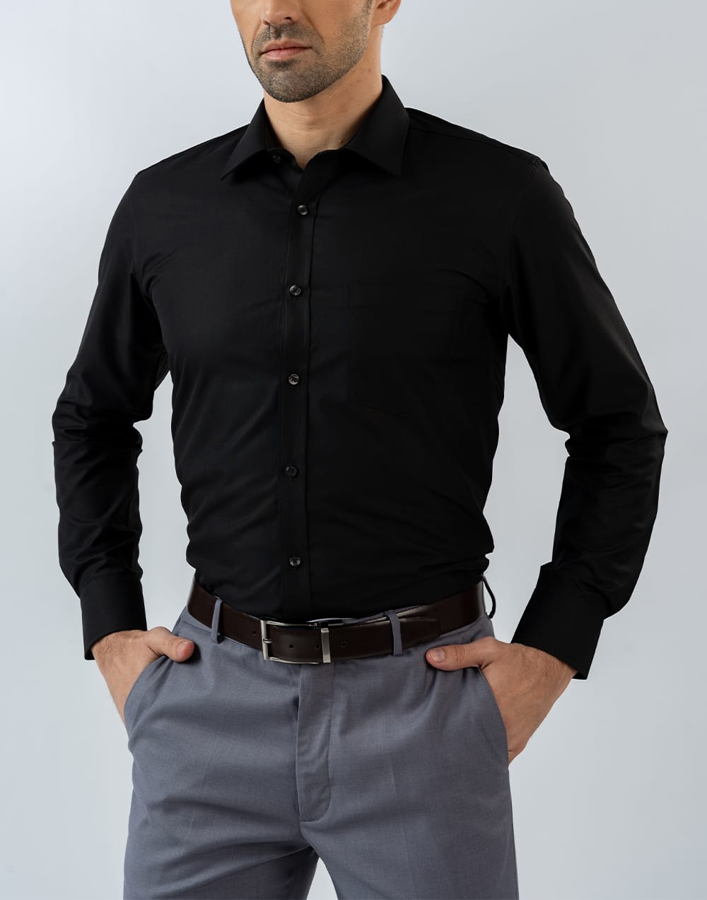 Buy Mens Long Sleeve Black Formal Shirt Online in Sri Lanka Vantage