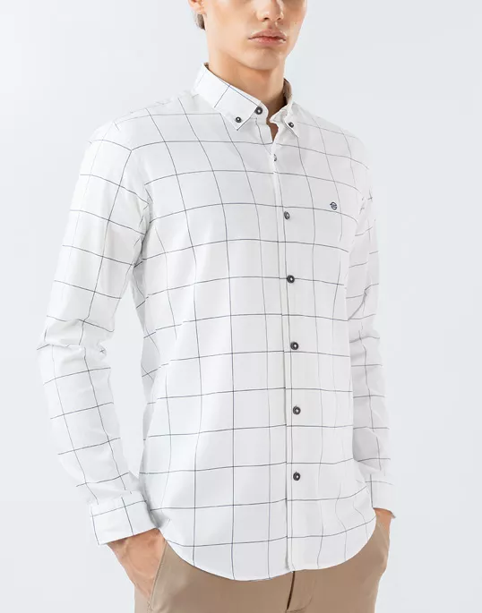 Mens Long Sleeve White Evening Wear Shirt