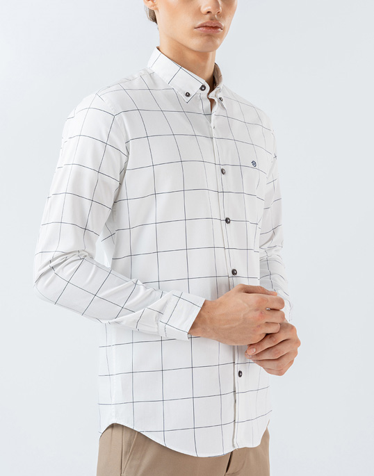 Mens Long Sleeve White Evening Wear Shirt