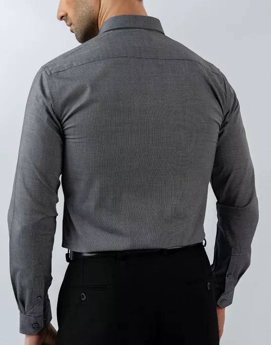 Mens Long Sleeve Grey FilaFil Formal Wear Shirt