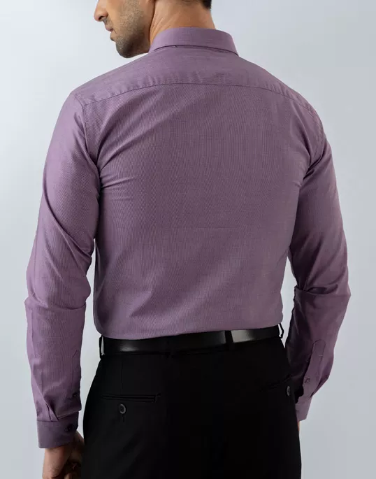 Mens Long Sleeve Purple FilaFil Formal Wear Shirt