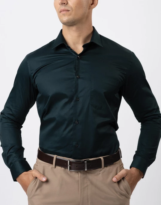 Vantage Blue  Party Wear Slim Fit Long Sleeve Mens Shirt