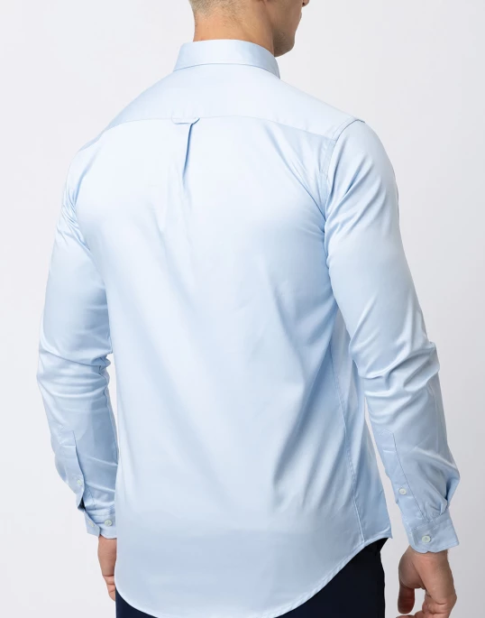 Ebony Casual Long Sleeve Slim Fit Pastel Color Shirts