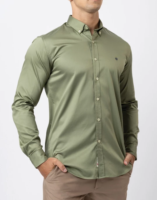 Ebony Casuals Mens Long Sleeve Slim Fit Shirt