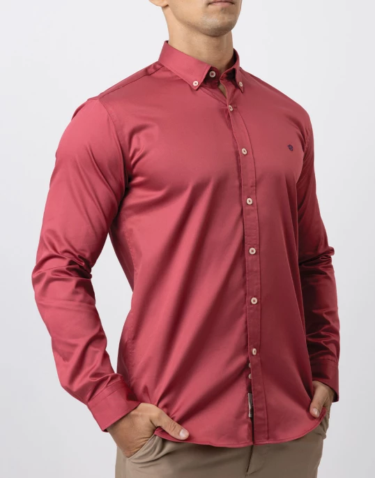 Ebony Casuals Mens Long Sleeve Slim Fit Shirt