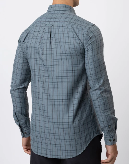 Ebony Casual Long Sleeve Slim Fit Check Shirt