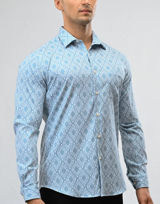 Vantage Sport Printed Regular Fit Long Sleeve Mens Shirt