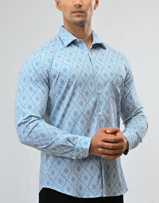 Vantage Sport Printed Regular Fit Long Sleeve Mens Shirt