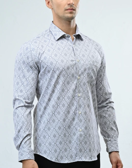 Vantage Sport Printed Regular Fit Long Sleeve Mens Shirt