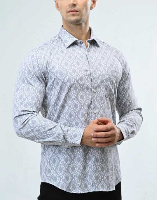 Vantage Sport Printed Regular Fit Long Sleeve Mens Shirt