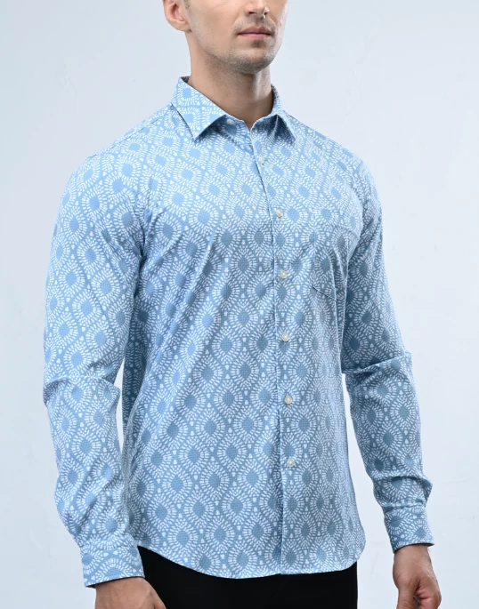 Vantage Sport Printed Regular Fit Long Sleeve Mens Shirt