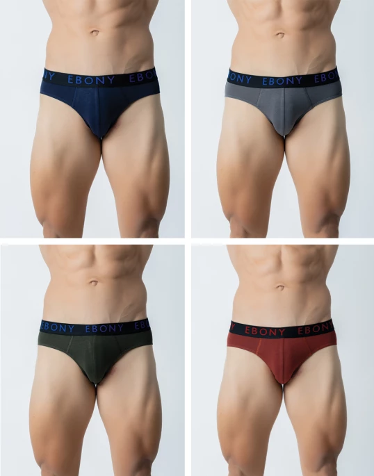 Ebony Inners - Brief - 2 Pack (You may get a mix of random colors as it comes in a pack of 2)