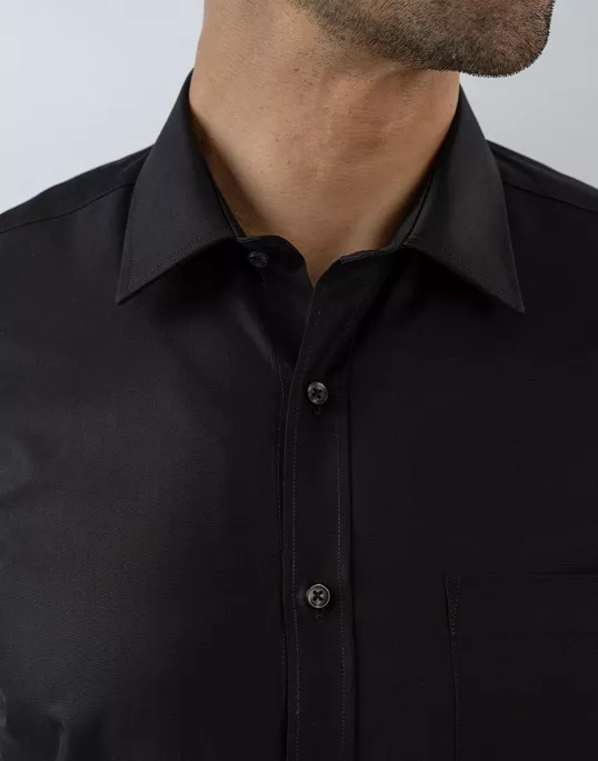 Mens Long Sleeve Black Formal Shirt