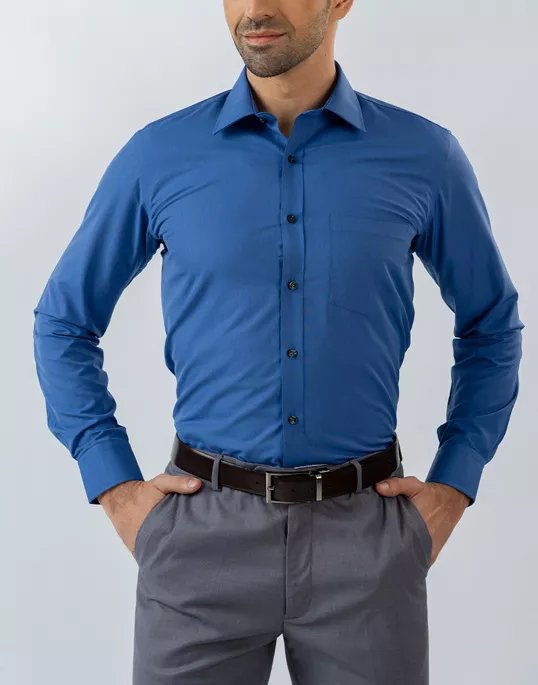 Mens Long Sleeve Light Blue Formal Shirt