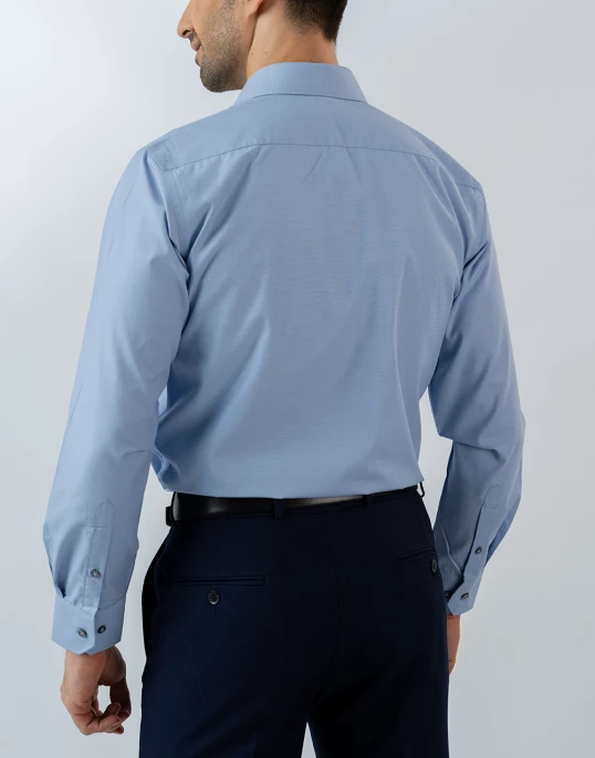 Mens Long Sleeve Light Blue Filafil Formal Wear Shirt