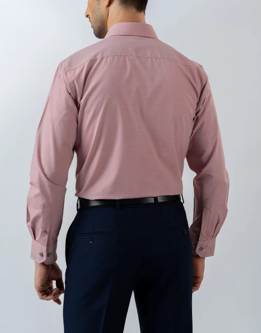 Mens Long Sleeve Dark Pink Filafil Formal Wear Shirt