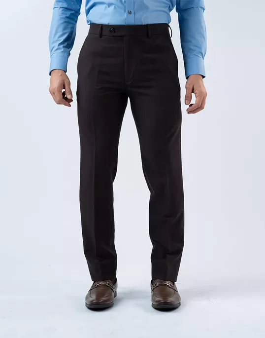 Vantage Blue 4 way Stretch Brown Formal Wear Trouser