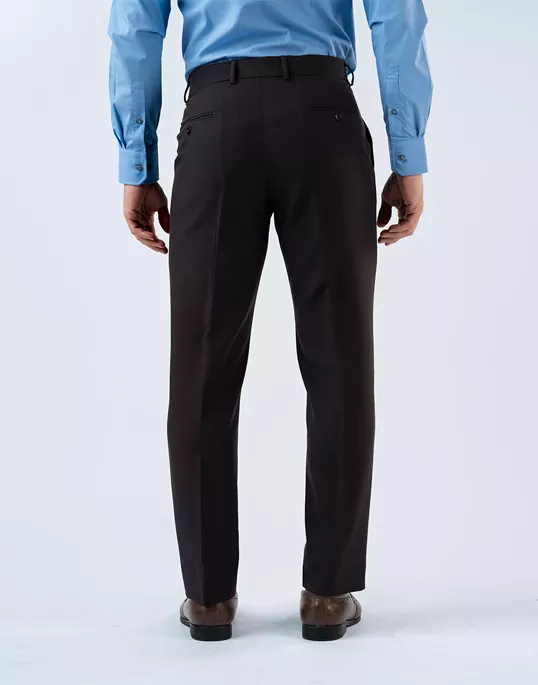 Vantage Blue 4 way Stretch Brown Formal Wear Trouser