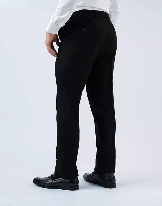 Vantage Blue Auto Flex Black Ultra Slim Fit Formal Wear Trouser