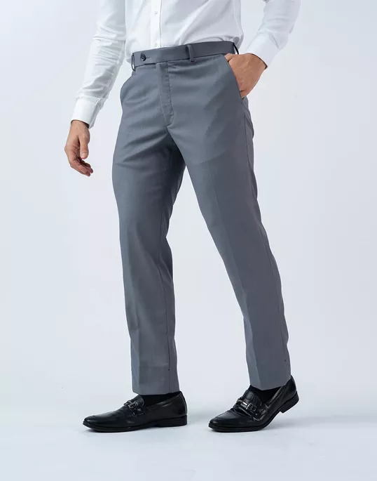 Vantage Blue Auto Flex Ash Ultra Slim Fit Formal Wear Trouser