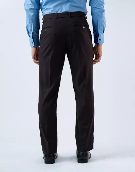 Vantage Blue Auto Flex Brown Ultral Slim Fit Formal Wear Trouser