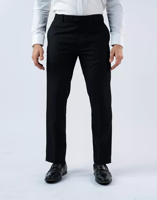  Vantage Mens  Regular Fit Black Formal Wear  Trouser