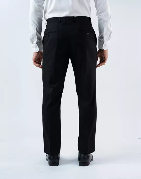  Vantage Mens  Regular Fit Black Formal Wear  Trouser