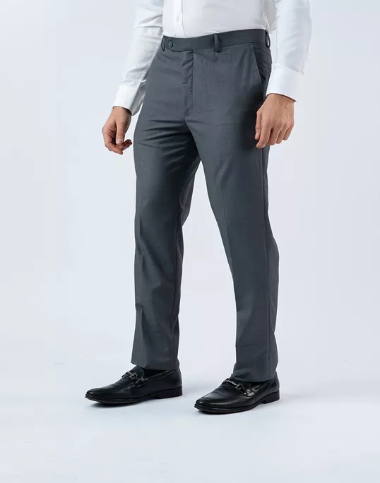  Vantage Mens  Regular Fit Ash Formal Wear  Trouser