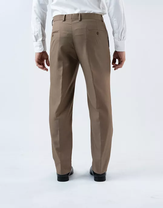  Vantage Mens  Ultra Slim Fit Beige Formal Wear  Trouser