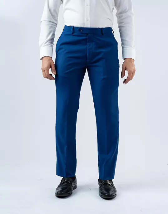 Vantage Blue Ultra Slim Fit Galaxy Blue Formal Wear Trouser