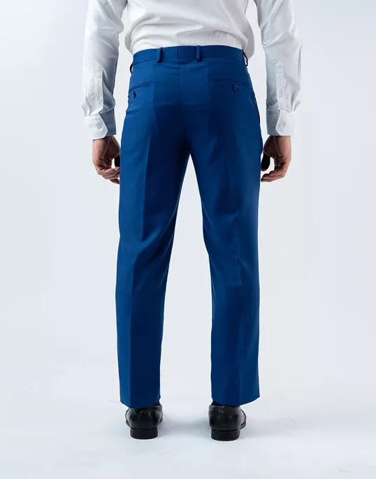 Vantage Blue Ultra Slim Fit Galaxy Blue Formal Wear Trouser