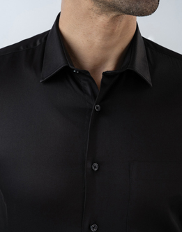 Mens Long Sleeve Black Evening Wear Shirt 