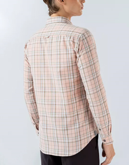 Mens Long Sleeve Caual Wear Pastel Pink Shirt