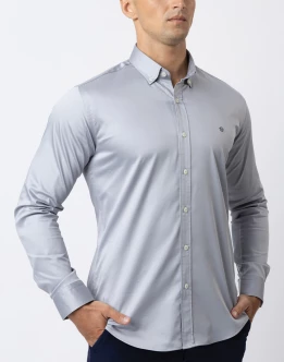 Ebony Casual Long Sleeve Slim Fit Pastel Color Shirts