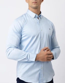 Ebony Casual Long Sleeve Slim Fit Pastel Color Shirts