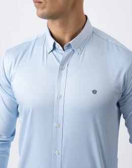 Ebony Casual Long Sleeve Slim Fit Pastel Color Shirts