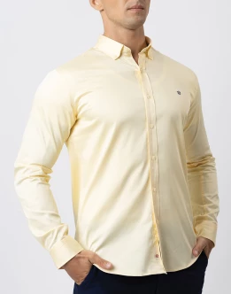 Ebony Casual Long Sleeve Slim Fit Pastel Color Shirts