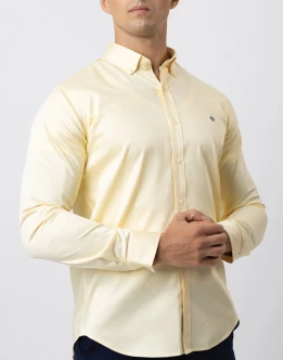 Ebony Casual Long Sleeve Slim Fit Pastel Color Shirts