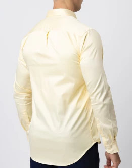 Ebony Casual Long Sleeve Slim Fit Pastel Color Shirts