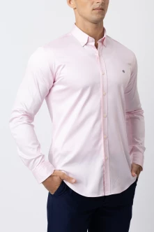 Ebony Casual Long Sleeve Slim Fit Pastel Color Shirts