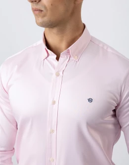 Ebony Casual Long Sleeve Slim Fit Pastel Color Shirts