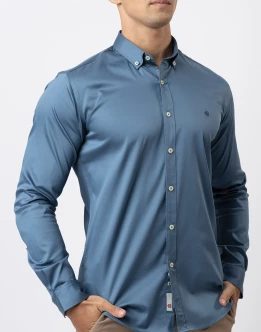 Ebony Casuals Mens Long Sleeve Slim Fit Shirt