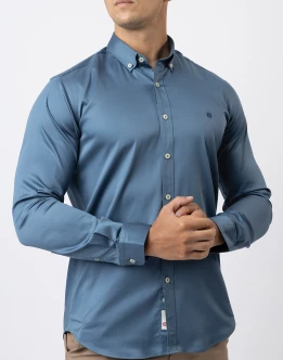 Ebony Casuals Mens Long Sleeve Slim Fit Shirt