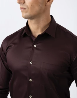 Ebony Casual Evening Wear Long Sleeve Slim Fit Shirt