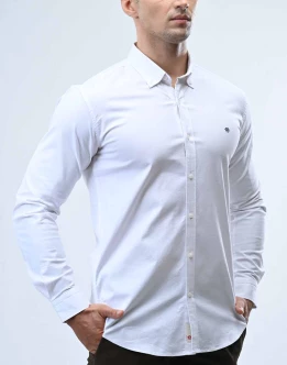 Ebony Casual Oxford Long Sleeve Slim Fit Mens Shirt