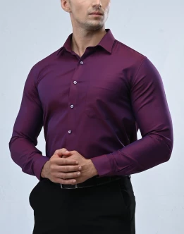 Vantage Blue Premium Giza Cotton Slim Fit Long Sleeve Mens Shirt