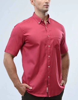 Ebony Casual Short Sleeve Slim Fit Mens Shirt