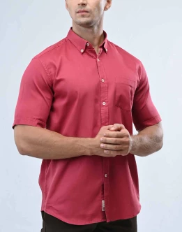 Ebony Casual Short Sleeve Slim Fit Mens Shirt