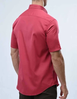 Ebony Casual Short Sleeve Slim Fit Mens Shirt