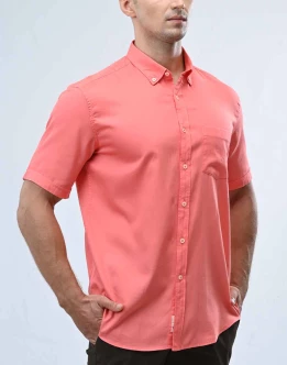 Ebony Casual Short Sleeve Slim Fit Mens Shirt